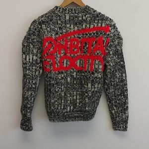 Rare Calvin Klein Orbital Velocity Black and White Sweater